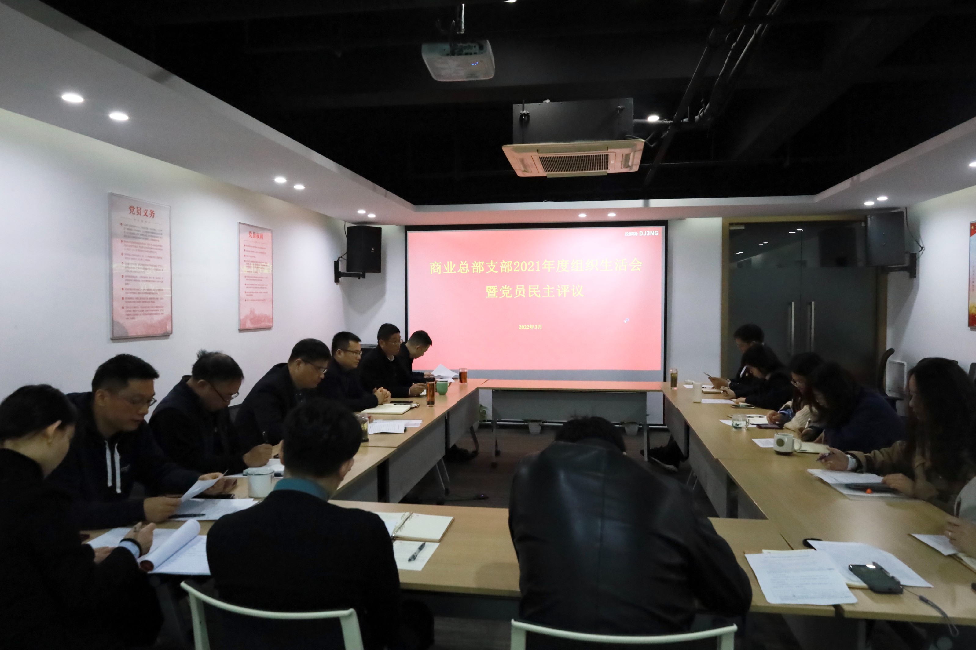 商業公司召開2021年度黨支部組織生活會