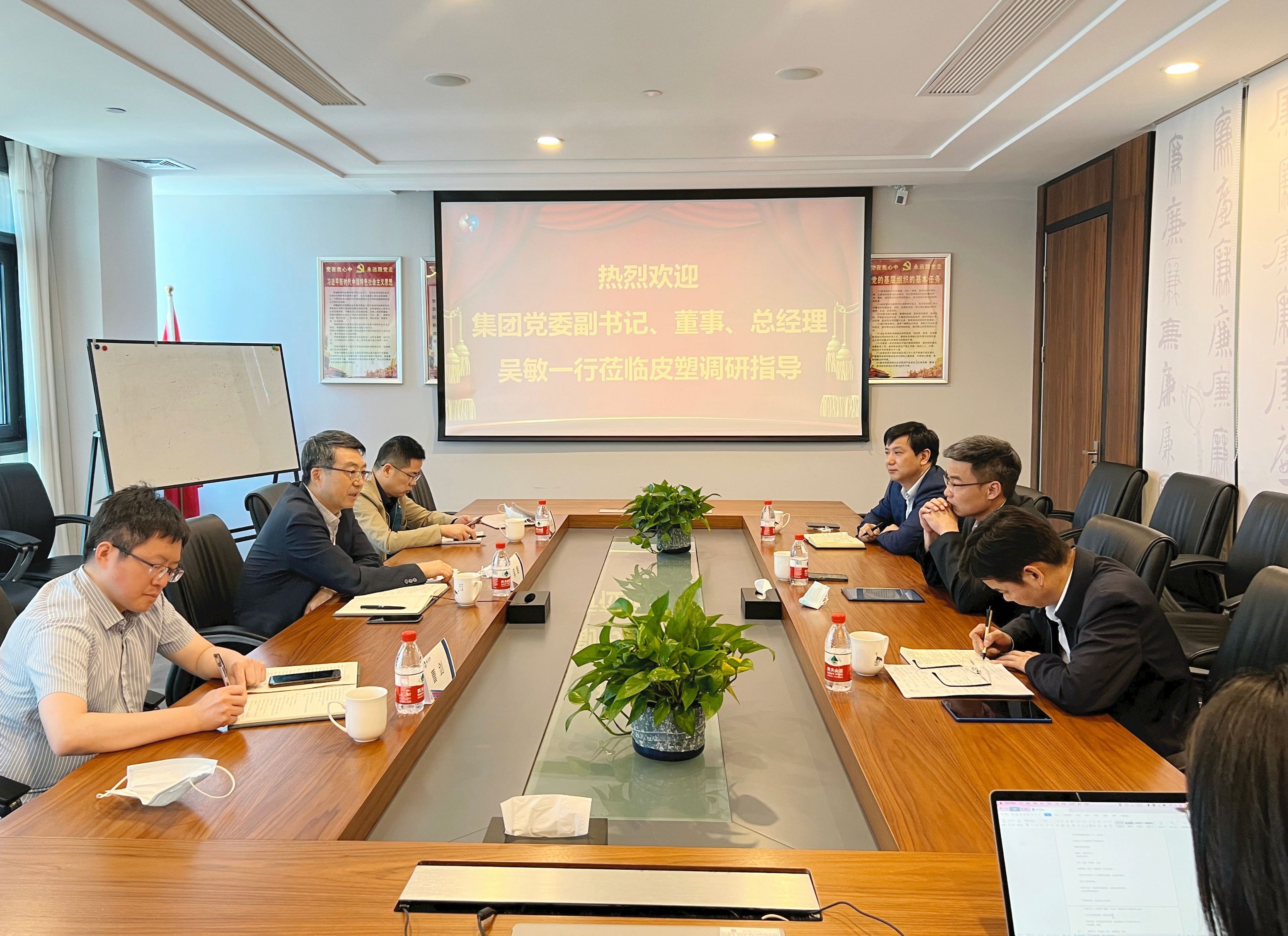 吳敏到皮塑公司調研指導